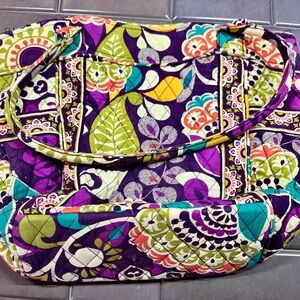 Vera Bradley Purple and Green Floral Tote